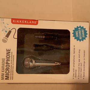 Kikkerland Mini Karaoke Microphone to use with Smartphones/Laptop NEW